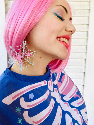 Web + Spider Earrings