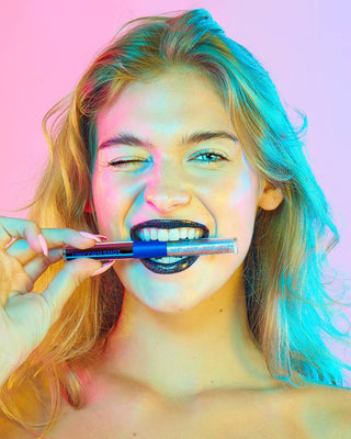 Quiet Riot Black-Chasm Glitter Lip Duo Lip Paint