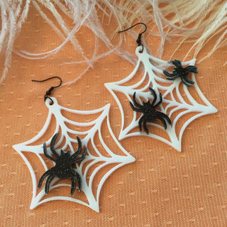 Web + Spider Earrings