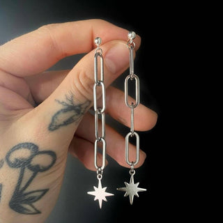 Catena Star + Link Earrings
