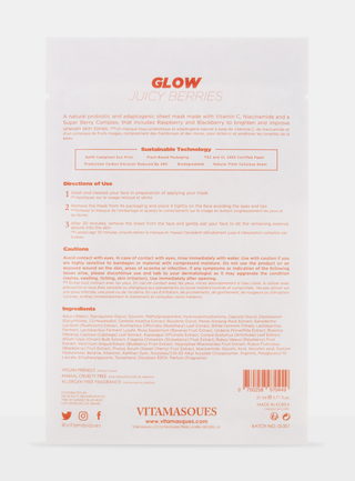 Glow Juicy Berries Biodegradable Face Sheet Mask