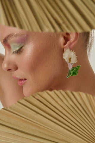 Glow In The Dark Calla Lily Earrings