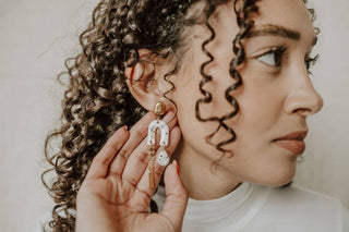 Gold Cheetah & Leaf Chain Earrings