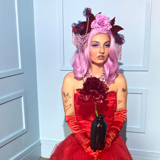 Rose + Leaf Beaded Headdress