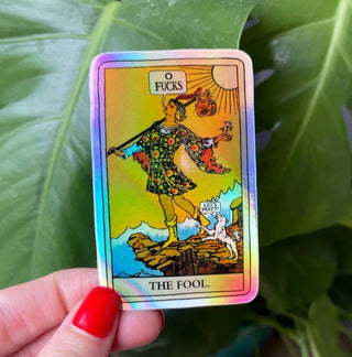 The Fool Holographic Tarot Sticker