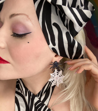 Spider + Web Earrings