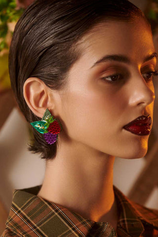 Raspberry Earrings