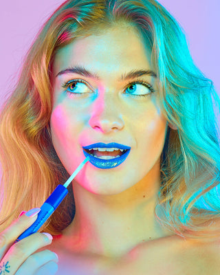 Quiet Riot Blue-Dream Glitter Lip Duo Lip Paint