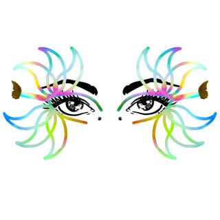 Rainbow Petal Holographic Face Decal