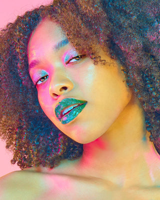 Quiet Riot Green-Aura Glitter Lip Duo Lip Paint