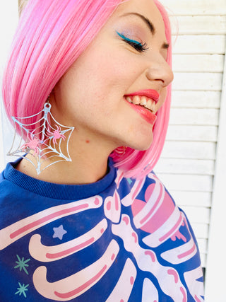 Web + Spider Earrings