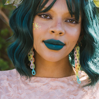 Colorful Link Fringe Earrings