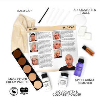 Mehron Bald Cap + Bald Cap Kit