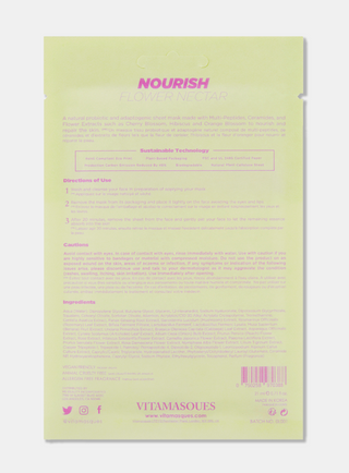 Nourish Flower Nectar Biodegradable Face Sheet Mask