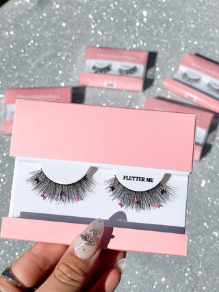 DAZZLELASHES 3D Faux Mink Sequin Festival Eyelashes