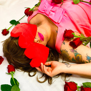 Silk Heart Eyes Sleep Mask