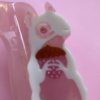 Albino Squirrel Hair Claw