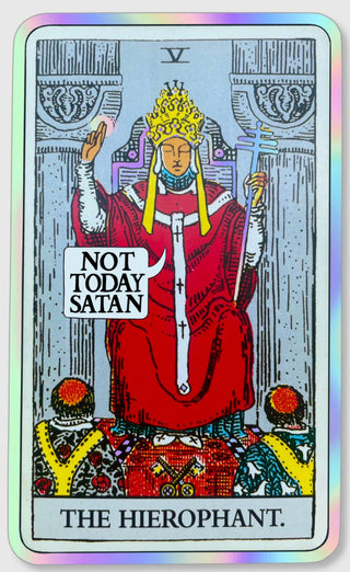 The Hierophant Holographic Tarot Sticker