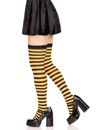 Cari Striped Stockings - One Size