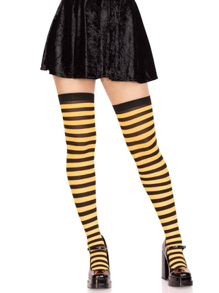 Cari Striped Stockings - One Size