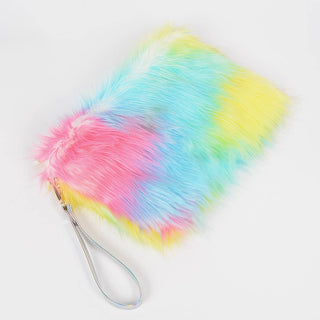 Faux Fur Pouch W/Wrist Band
