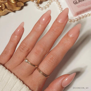 Sheer Pink Fake Nails