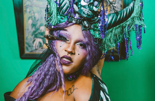 Black Skull Horned Headdress