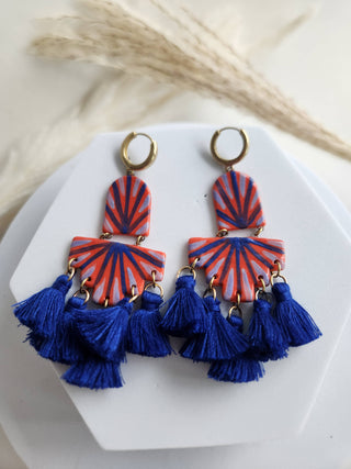 Art deco tassel earrings