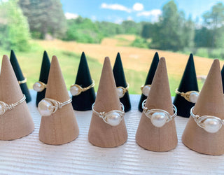 Wrapped Pearl Statement Ring