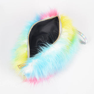 Faux Fur Pouch W/Wrist Band