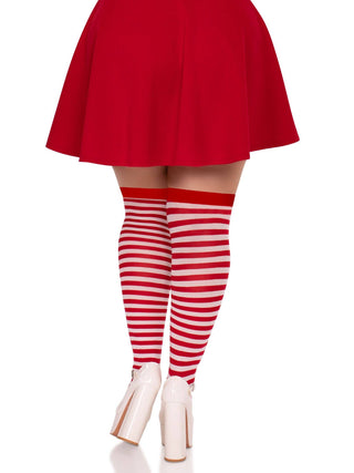 Cari Striped Stockings - Plus Sized