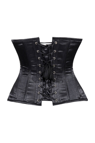 Black Satin Underbust Corset Waist Cincher
