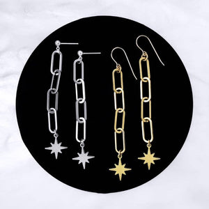 Catena Star + Link Earrings