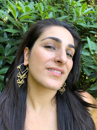 Brass Rava Earrings