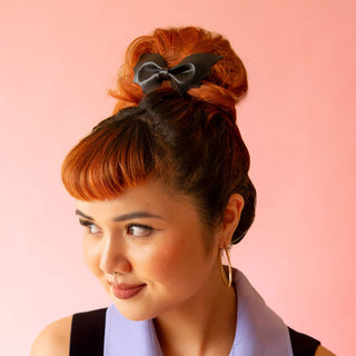 Faux Leather Bat Hair Clip