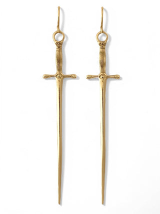 The Silvet Sword Earrings - Gold