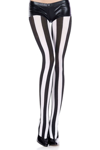 Music Legs Vertical Striped Pantyhose