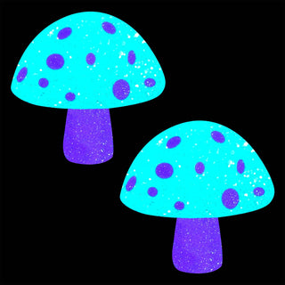 Blacklight Glitter Shroom Pasties