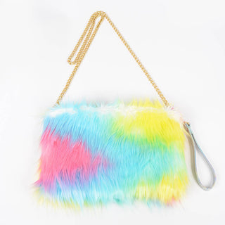 Faux Fur Pouch W/Wrist Band