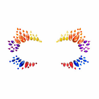 Rainbow Multicolor Crystal Face Jewels