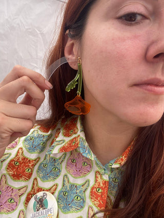 Sheer Poppy Earrings