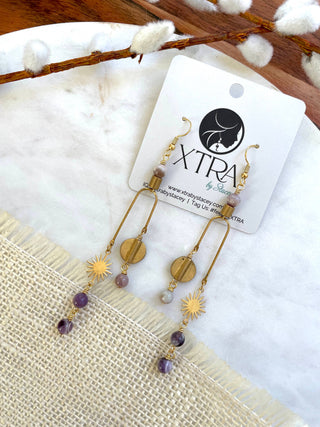 The Pisces Earring - Amethyst Celestial Mobile Earrings