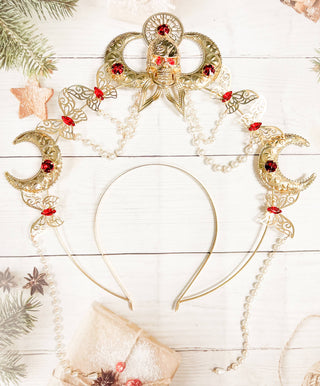 Gold Skull Halo Crown