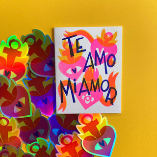 Te Amo Mi Amor - Love Spanish Risograph Card