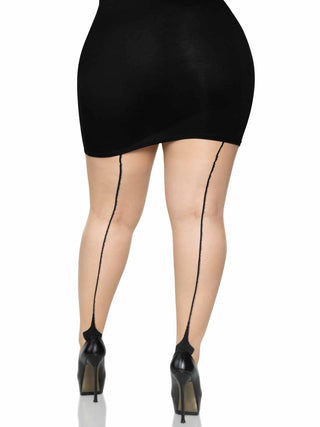 Nyx Cuban Heel Pantyhose - Plus Size