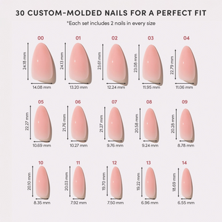 Sheer Pink Fake Nails