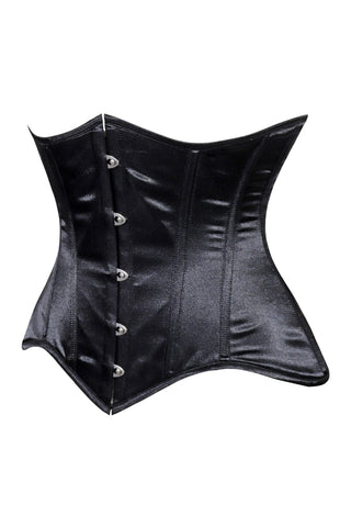 Black Satin Underbust Corset Waist Cincher