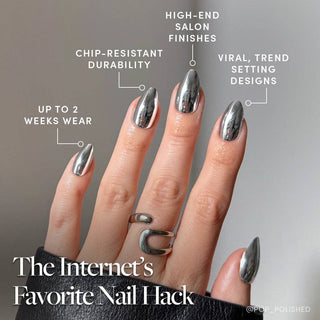 Platinum Press-On Nails
