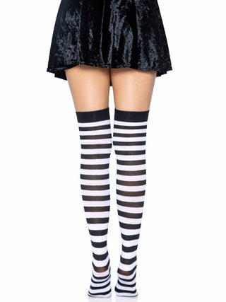 Cari Striped Stockings - One Size