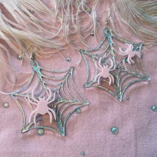 Web + Spider Earrings
